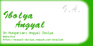 ibolya angyal business card
